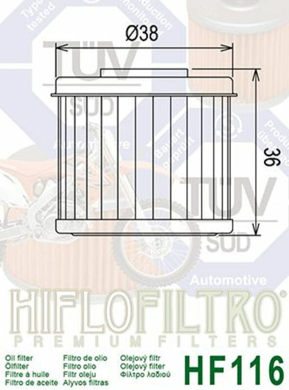 HIFLOFILTRO Oil filter - HF116 