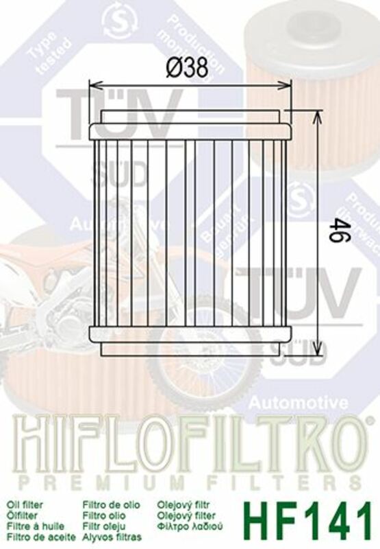 HIFLOFILTRO Oil Filter - HF141 