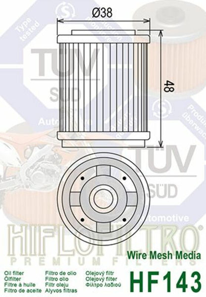 HIFLOFILTRO Oliefilter - HF143