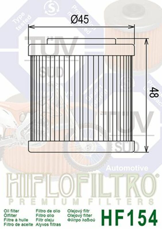 HIFLOFILTRO Oil Filter - HF154 HUSQVARNA 