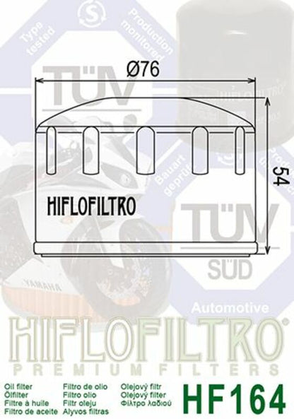 HIFLOFILTRO Oil Filter - HF164 