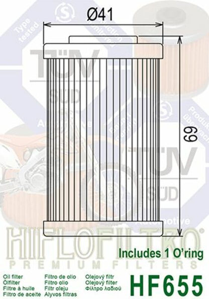 HIFLOFILTRO Oil Filter - HF655 