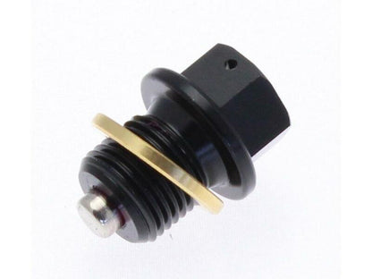 TECNIUM Magnetic oil drain plug - aluminum Black M12x1.5x13