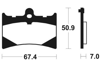 TECNIUM Street Brake Pads - MA101 Organic