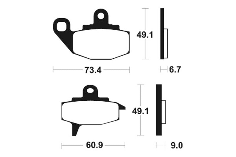 TECNIUM Street Brake Pads - MA102 Organic