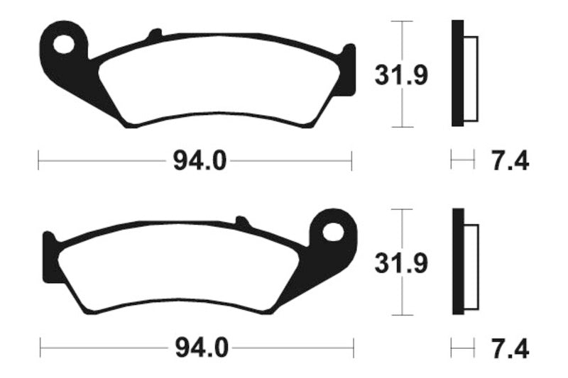 TECNIUM Street Brake Pads - MA103 Organic