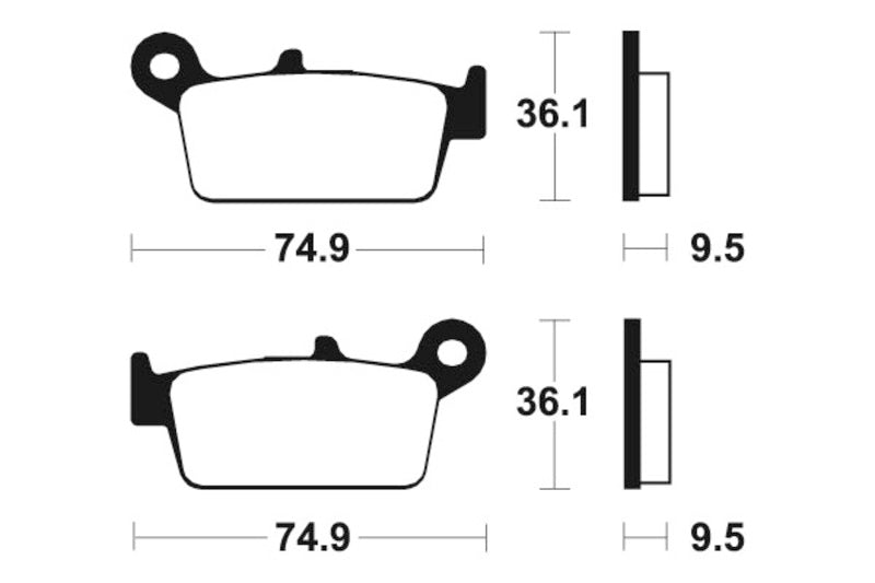 TECNIUM Street Brake Pads - MA104 Organic