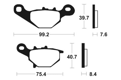 TECNIUM Street Brake Pads - MA202 Organic