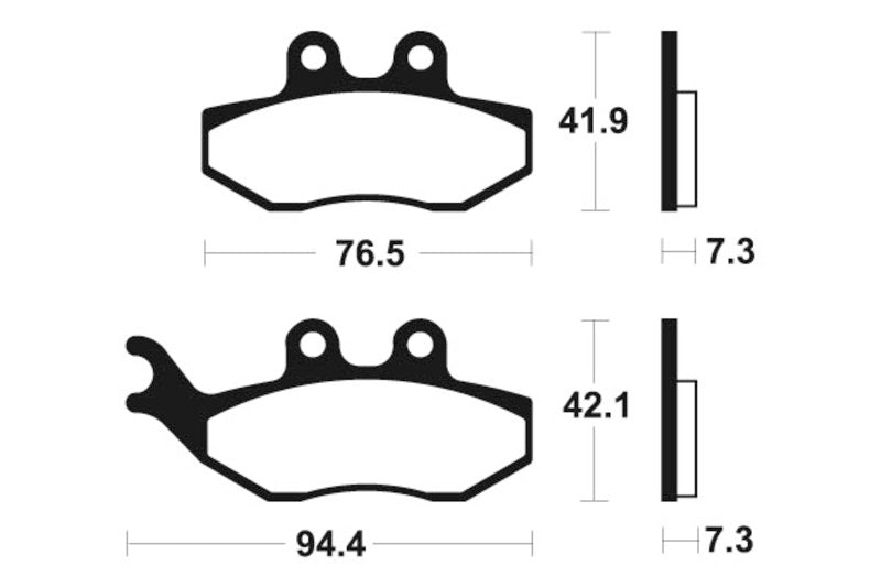 TECNIUM Street Brake Pads - MA274 Organic