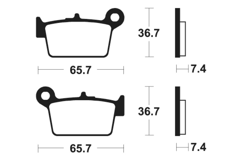 TECNIUM Street Brake Pads - MA361 Organic