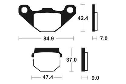 TECNIUM Street Brake Pads - MA44 Organic