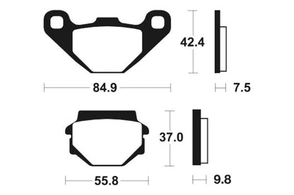 TECNIUM Street Brake Pads - MA46 Organic