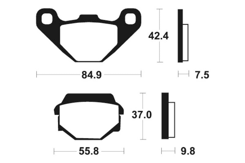 TECNIUM Street Brake Pads - MA86 Organic