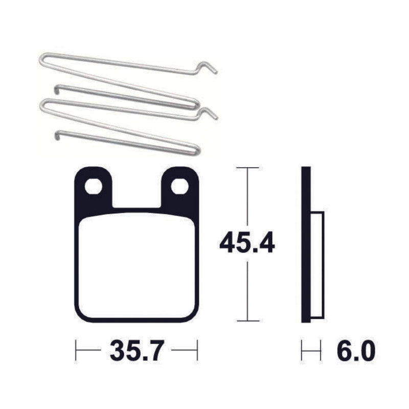 TECNIUM Scooter Brake Pads - ME319 Organic 