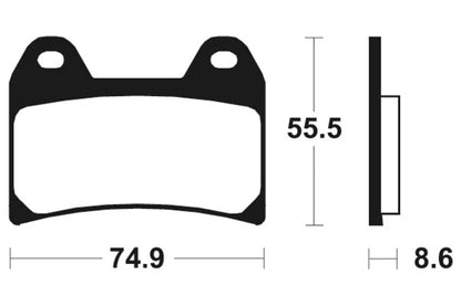 TECNIUM Street Performance Brake Pads - MF206 Sintered metal