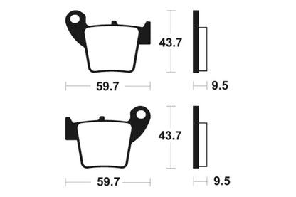 TECNIUM MX/ATV Brake Pads - MO277 Sintered metal