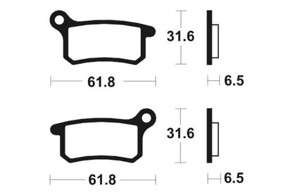 TECNIUM MX/ATV Brake Pads - MO283 Sintered metal