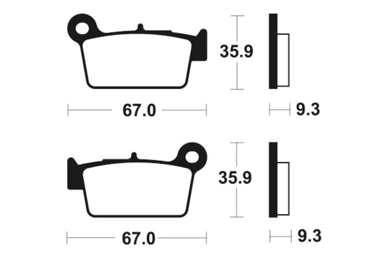 TECNIUM MX/ATV Remblokken - MO290 Gesinterd metaal