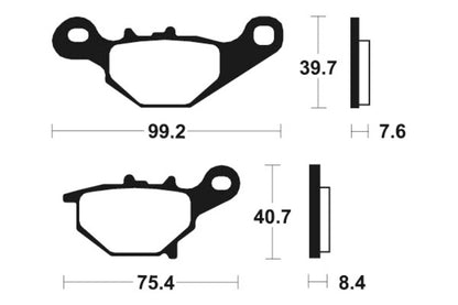 TECNIUM MX/ATV Brake Pads - MO320 Sintered metal