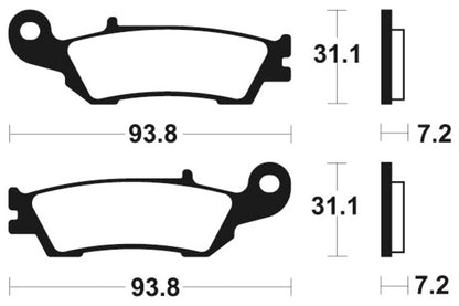 TECNIUM Racing MX/ATV Brake Pads - MOR340 Sintered metal