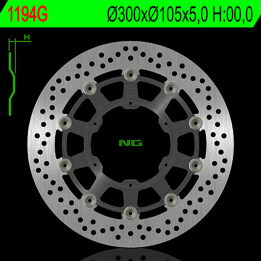 NG BRAKES round floating brake disc 