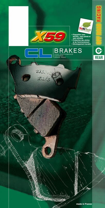 CL BRAKES Off-Road Brake Pads - 1076X59 Sintered Metal 