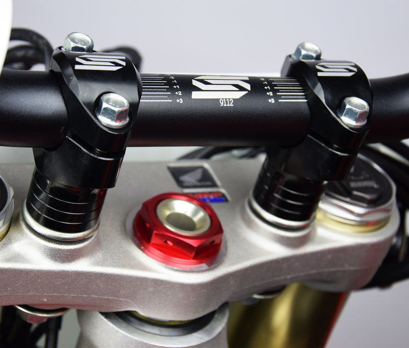 SCAR handlebar clamps Ø28.6mm +30 to 45mm OE T-piece fork