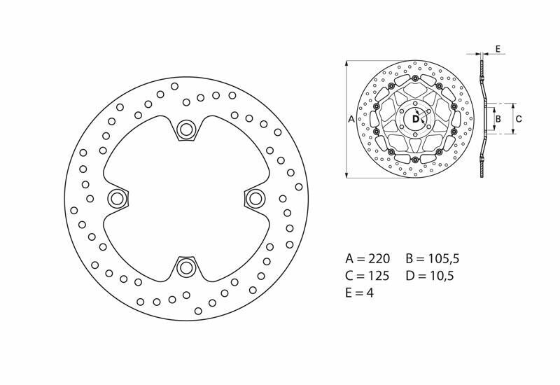 BREMBO Series Oro round fixed brake disc