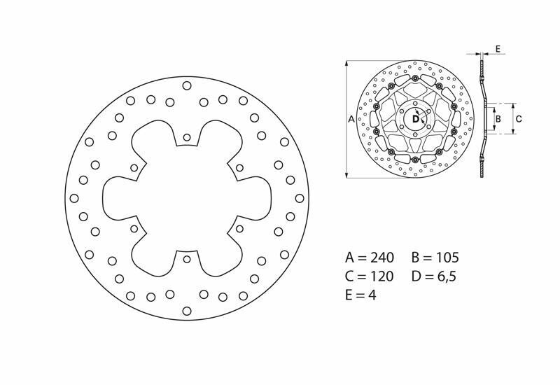 BREMBO Serie Oro ronde vaste remschijf