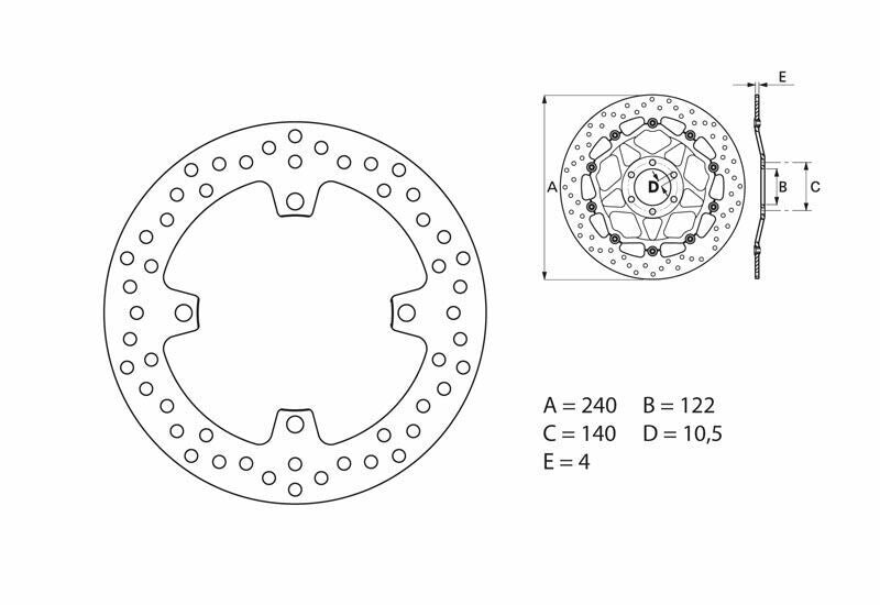 BREMBO Series Oro round fixed brake disc