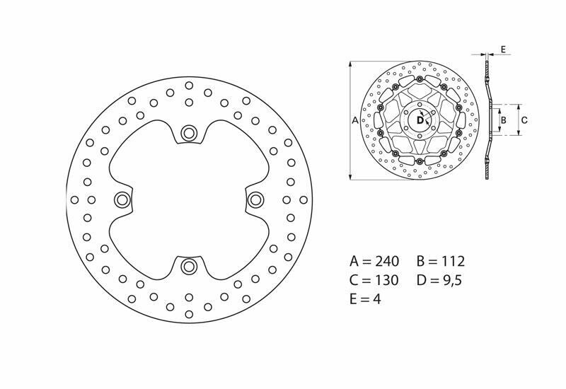 BREMBO Series Oro round fixed brake disc