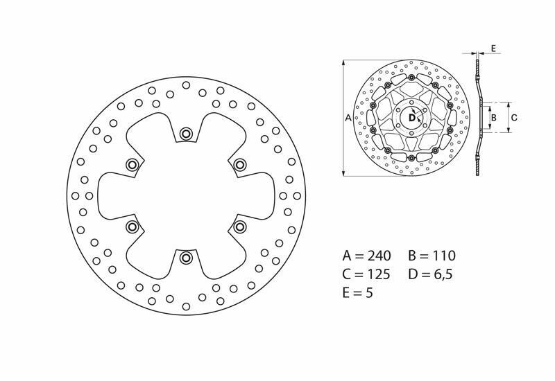 BREMBO Serie Oro ronde vaste remschijf