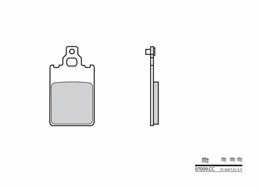 BREMBO Scooter Brake Pads - 07009 Carbon Ceramic