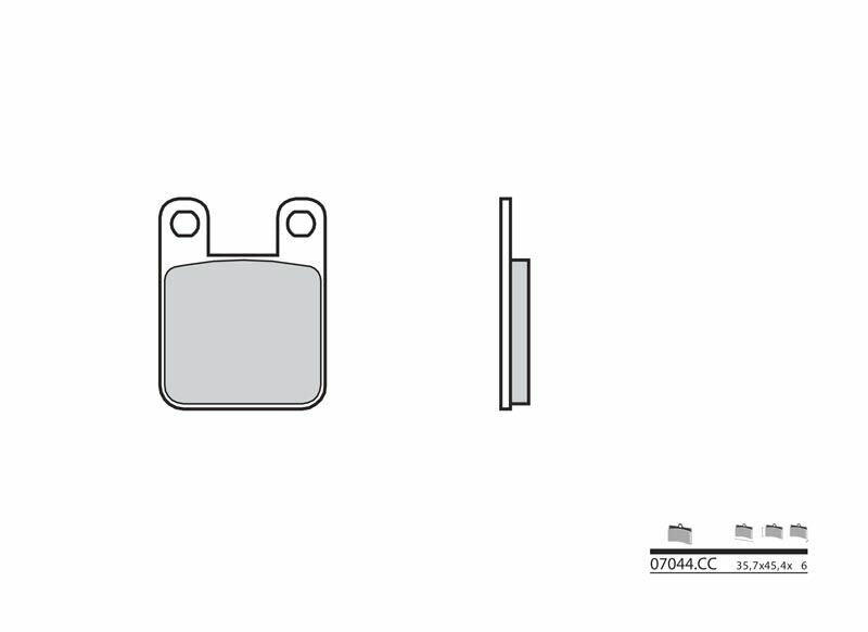 BREMBO Scooter Brake Pads - 07044 Carbon Ceramic