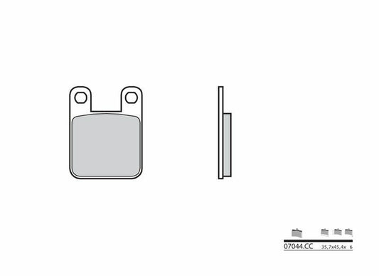 BREMBO Scooter Brake Pads - 07044 Carbon Ceramic