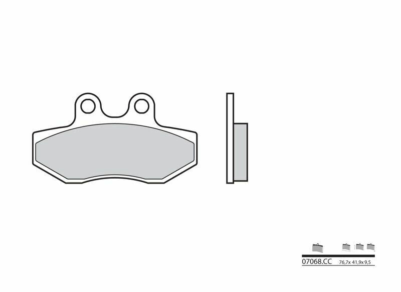 BREMBO Scooter Brake Pads - 07068 Carbon Ceramic