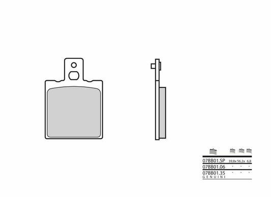 BREMBO Brake Pads - 07BB0106 Organic 