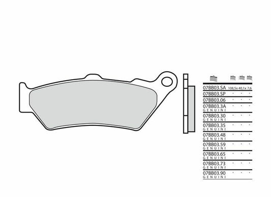 BREMBO Street Brake Pads - 07BB0306 Carbon Ceramic 