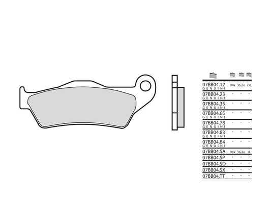 BREMBO Street Brake Pads - 07BB04LA Sintered metal