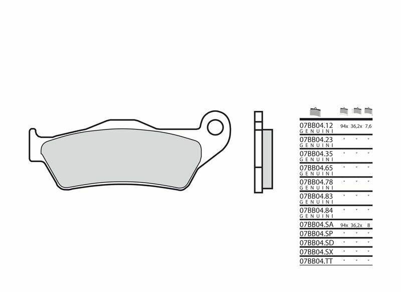 BREMBO Street Remblokken - 07BB04SA Gesinterd metaal