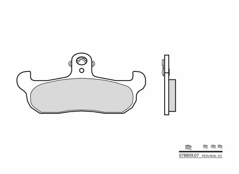 BREMBO Street Brake Pads - 07BB0907 Carbon Ceramic 