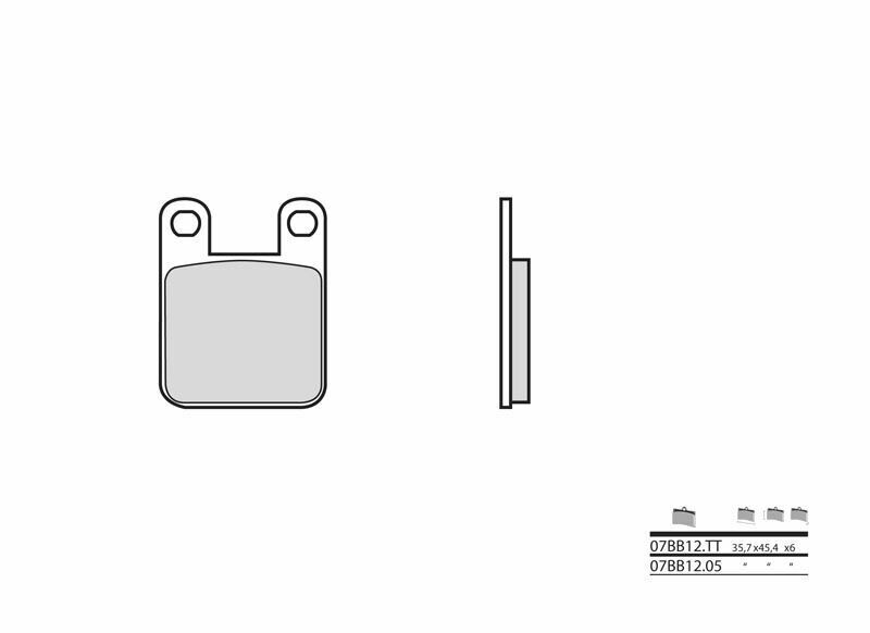 BREMBO Street Brake Pads - 07BB1205 Carbon Ceramic 