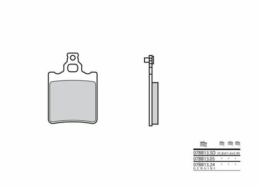 BREMBO Street Brake Pads - 07BB1305 Carbon Ceramic 