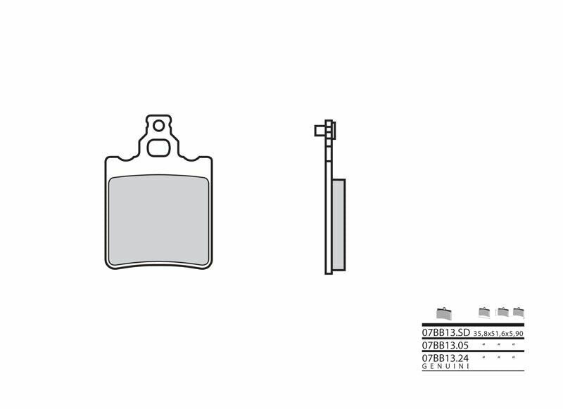 BREMBO Off-Road Brake Pads - 07BB13SD Sintered metal 