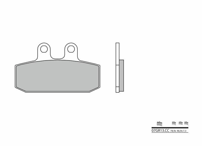 BREMBO Street Brake Pads - 07GR13CC Carbon Ceramic 