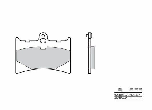 BREMBO Street Brake Pads - 07GR5605 Carbon Ceramic 