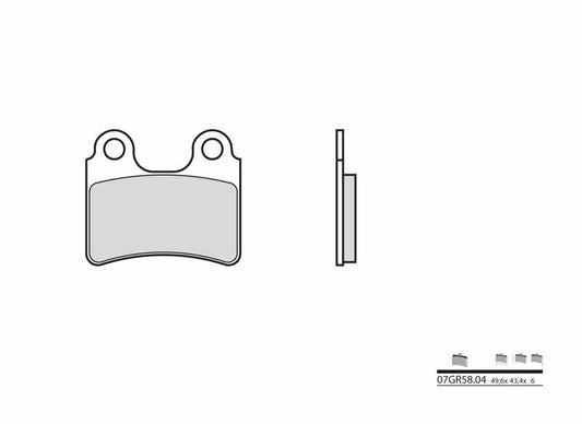 BREMBO Street Brake Pads - 07GR5804 Carbon Ceramic 