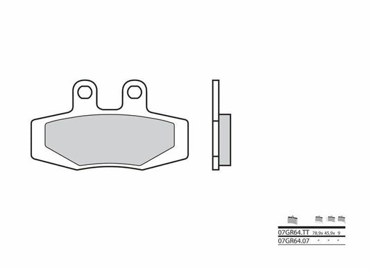 BREMBO Street Brake Pads - 07GR6407 Carbon Ceramic 