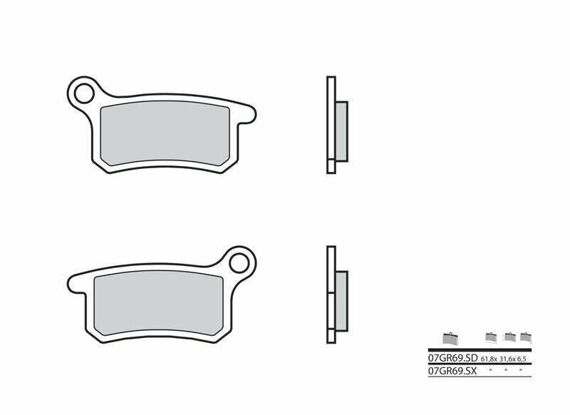 BREMBO Off-Road Brake Pads - 07GR69SD Sintered metal 