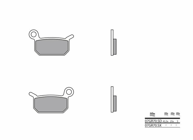 BREMBO Off-Road Brake Pads - 07GR70SD Sintered metal